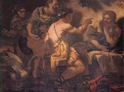 Johann Carl Loth Fupiter and Merury being entertained by philemon and Baucis oil on canvas
